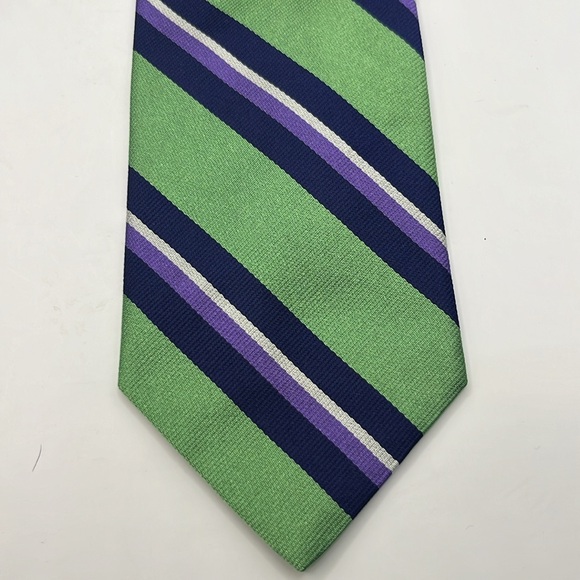 Brooks Brothers Other - Brooks Brothers Striped tie Green with Navy and Purple stripes